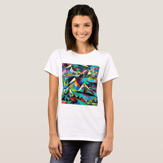 山の風景 Tシャツ (正面フル)