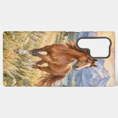 山の馬のスマホケース SAMSUNG GALAXYケース (裏面横)
