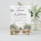 山の駆け結婚落ちカード招待状 招待状 (スタンド正面)