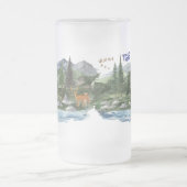 山の高い野生生物をパーソナライズ フロストグラスビールジョッキ (中央)
