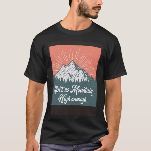 山の高さに十分なヴィンテージ Tシャツ (正面)
