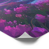 山の魔法、自然反射 ポスター (角)