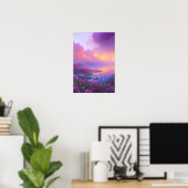 山の魔法、自然反射 ポスター (ホームオフィス)