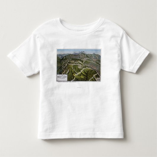 山の鳥瞰的な眺め トドラーTシャツ (正面)