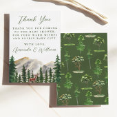 山の鹿の赤ちゃんシャワーありがとう サンキューカード