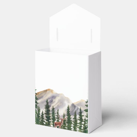 山の鹿の赤ちゃんシャワーありがとう フェイバーボックス (オープン)