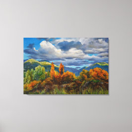 山の黄金秋 キャンバスプリント