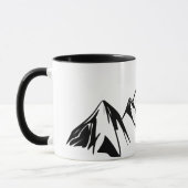 山の黒く及び白いマグ マグカップ (左)