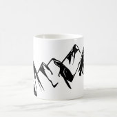 山の黒く及び白いマグ マグカップ (中央)