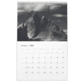 山の黒と白のv2フォトカレンダー カレンダー (1月 2026)