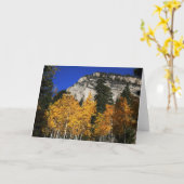 山の《植物》アスペン、木、あいさつ空白のカード カード (黄色い花)