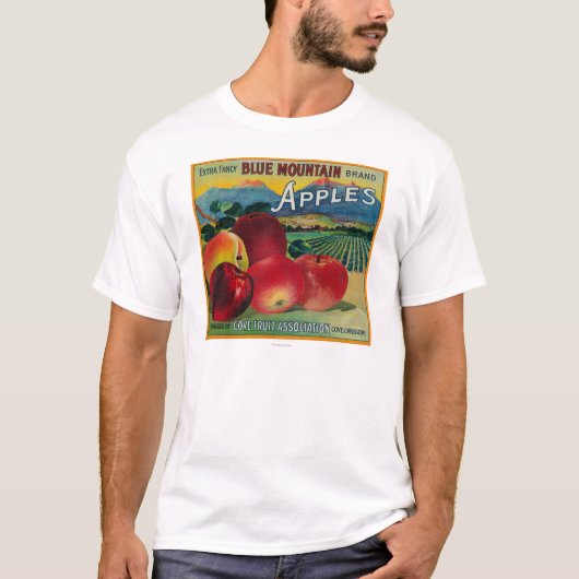 山のAppleの青い木枠LabelCove、または Tシャツ (正面)