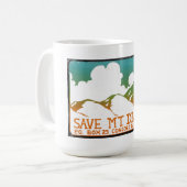 山のDiabloのヴィンテージのロゴのマグを救って下さい コーヒーマグカップ (正面左)