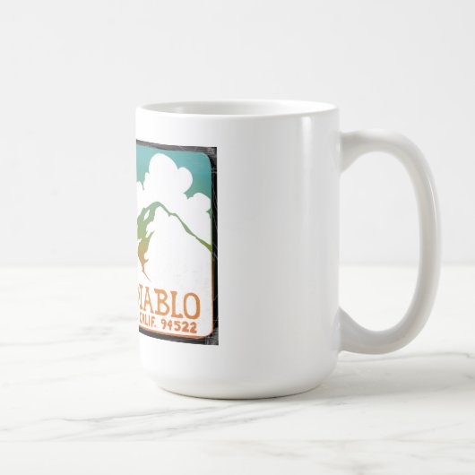 山のDiabloのヴィンテージのロゴのマグを救って下さい コーヒーマグカップ (右)