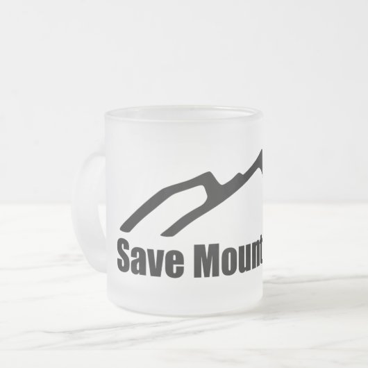 山のDiabloの飲み物用品を救って下さい フロストグラスマグカップ (正面左)