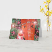 山のDulcimerのクリスマスの挨拶状 カード (黄色い花)