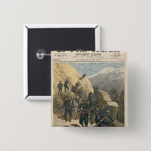 山のInfantrymen 缶バッジ (正面&裏面)