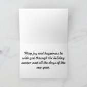 山のKatahdinのクリスマスカード シーズンカード (内部)