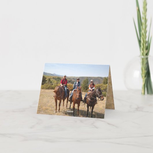 山のnotecardsの乗馬 カード (裏面)