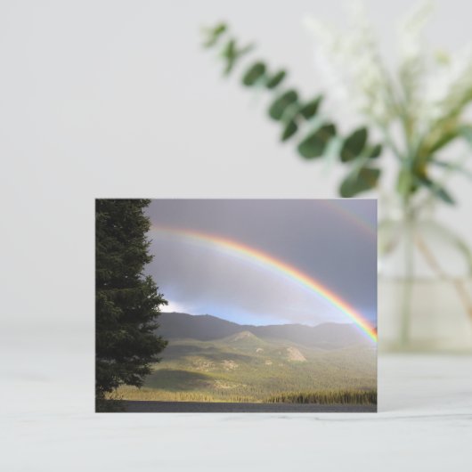 山はがきに対する水の上に虹 ポストカード (スタンド正面)