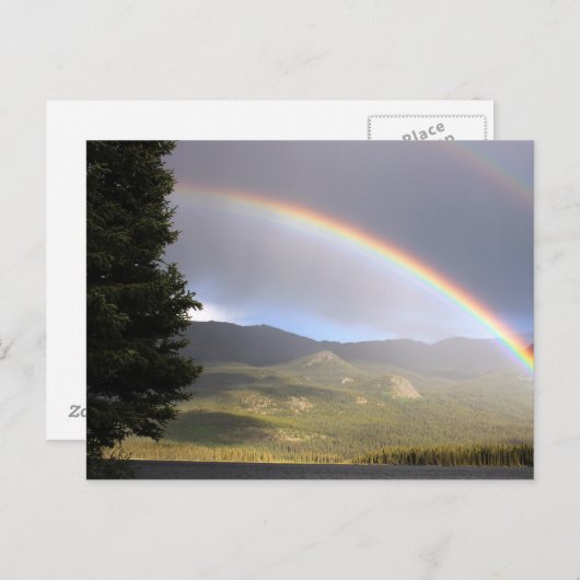 山はがきに対する水の上に虹 ポストカード (正面/裏面)