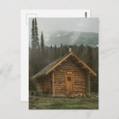 山はがきのログキャビン ポストカード (正面/裏面)