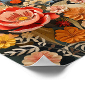 山はっきりしたと花の屋外風光明媚 ポスター (角)