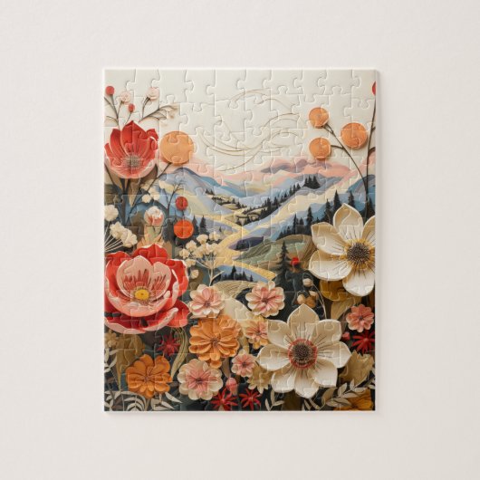 山はっきりしたの花 ジグソーパズル (縦)