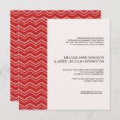 山はっきりした形ストライプのモダン 招待状 (正面/裏面)