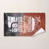 山はで私タイポグラフィの行かなければなりません芸術呼びます ハンドタオル (ハンドタオル)