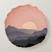 山はで私タイポグラフィの行かなければなりません芸術呼びます ラウンドクッション (裏面)