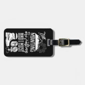 山はで私タイポグラフィの行かなければなりません芸術呼びます ラゲッジタグ (正面横)