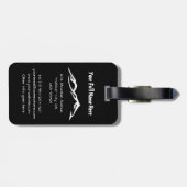 山はで私タイポグラフィの行かなければなりません芸術呼びます ラゲッジタグ (裏面横)