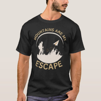 山はスキーでの私の逃避行 Tシャツ