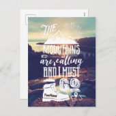 山はタイポグラフィをあなたの写真と呼んでいます シーズンポストカード (正面/裏面)