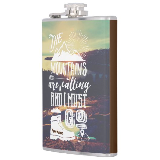 山はタイポグラフィをあなたの写真と呼んでいます フラスク (左)