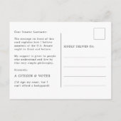 山は上院議員の道を登る ポストカード (裏面)