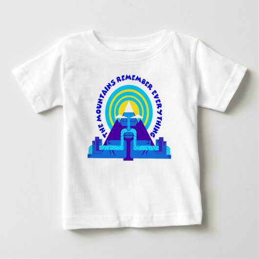 山は何でも覚えている ベビーTシャツ (正面)