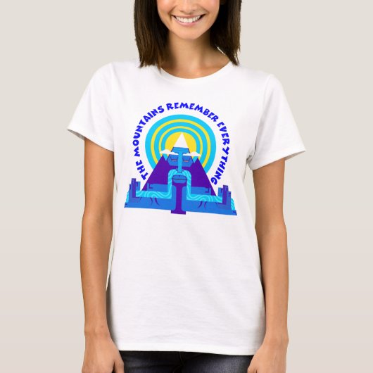 山は何でも覚えている Tシャツ (正面)