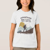 山は動かないが動ける トライブレンドTシャツ (正面)