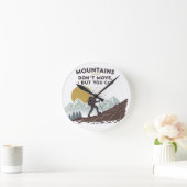 山は動かないが動ける ラウンド壁時計 (ホーム)