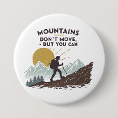 山は動かないが動ける 缶バッジ (正面)