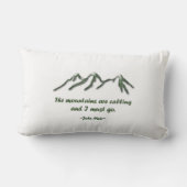 山は呼びましたりまたは雪によってひっくり返されるmtns ランバークッション (裏面)