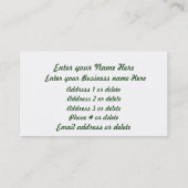 山は呼びましたりまたは雪によってひっくり返されるmtns 名刺 (裏面)