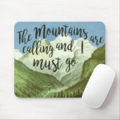 山は呼んで、私は行かなければなりませんマウスパッド マウスパッド (マウス)