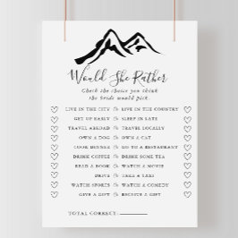 山は彼女はむしろブライダルシャワーゲーム