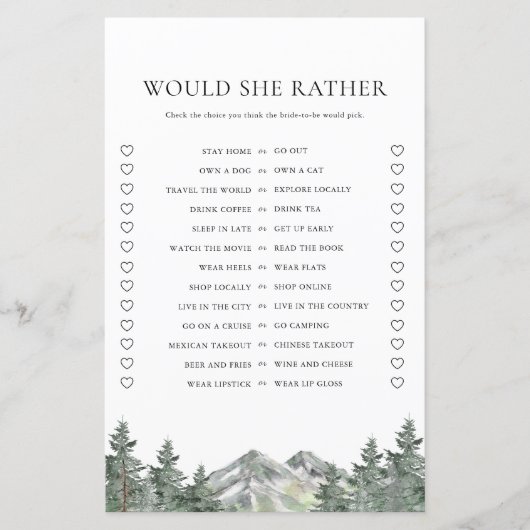 山は彼女はむしろブライダルシャワーゲーム (正面)