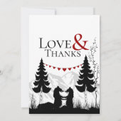 山は愛と感謝してい背中結婚に 招待状 (裏面)