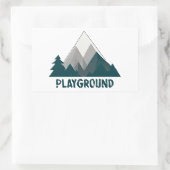 山は私の遊び場だ 長方形シール (バッグ)