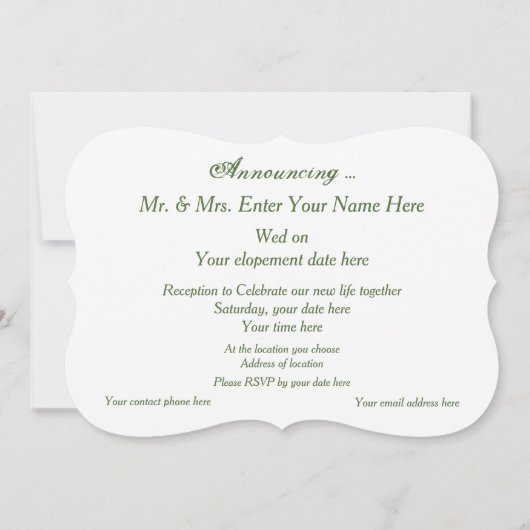 山は私達によってが行ったり及び駆け落ちした|を呼んでいます! 招待状 (裏面)